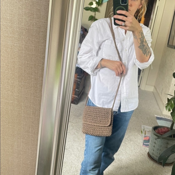 The Sak Elegant Brown Crochet Crossbody Bag - Picture 9 of 9